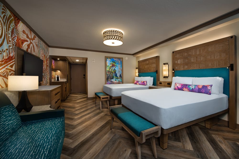 WDW - Polynesian - Bedroom v2-1000x668-b76bf7c Disney World Resort: Polynesian Room View